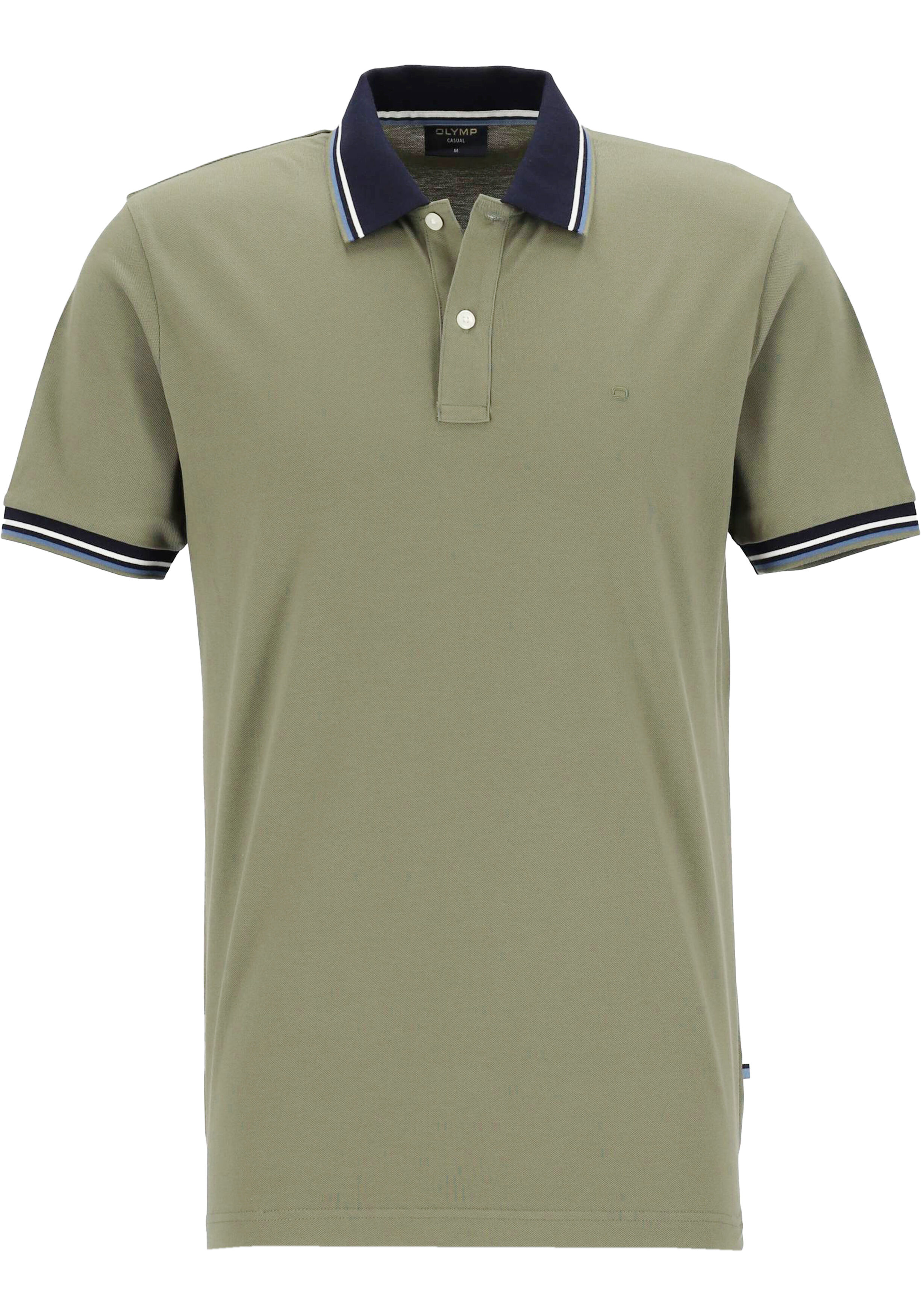 OLYMP Polo Casual, modern fit polo, limoen geel